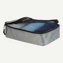 Amazon Essentials 2-Piece Packing Cubes Travel Accessories Set, Space-Saving Luggage Organizer with Double Zipper, Mesh Top, Small, Gray