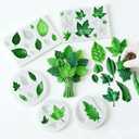 6Pcs Leaf Silicone Mold Cake Decoration Fondant Molds for Cupcake Topper Dessert Chocolate Silicone Maple Leaf Mold Clay Molds for Crafts Soap Resin Fern Leaves Mould for DIY Earrings Necklace
