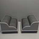 CiWiVOKi 2-Step Modular Dog Ramp - Portable Non-Slip Stairs for Small Dogs with High Support, 9.5" D Lightweight Plastic Pet Steps Fits Staircase Indoor, Ideal for Elderly Injured Pets (6-Pack, Grey)