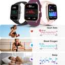 Smart Watch for Women,1.85 inch AMOLED Touchscreen for Android & iPhone Alexa Built-in Bluetooth Calls,Fitness Watch 110+ Sport Modes Heart Rate/Sp02/Sleep/Calories Monitor IP68 Waterproof