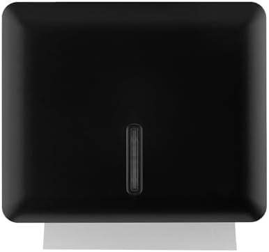 Multifold Paper Towel Dispenser Wall Mount (Black), Folded Hand Towel Dispenser for Bathroom/Restroom (Holds up to 300 Towels), Commercial Paper Towel Holder, Trifold Paper Towels Dispenser by EnBath