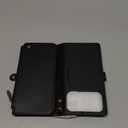 Defencase for iPhone 17 Pro Max Case Wallet with RFID Blocking Card Holder for Women and Men, Fashion PU Leather Magnetic Snap Flip Zipper Strap Wallet Phone Case for iPhone 17 Pro Max 6.9", Black