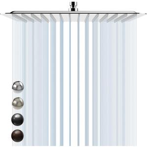 SR SUN RISE 16 Inch Rain Shower Head, High Pressure Rainfall Showerhead Large Waterfall Shower Head Ultra Thin Water Saving, Polished Chrome 304 Stainless Steel