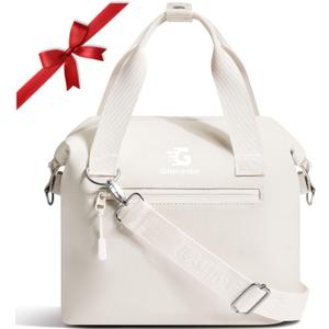 Pastel Lunch Box Women | Insulated Waterproof Leakproof Lunch Bag Cooler | Adjustable Strap | BPA-Free (10L, Vanilla Cream)