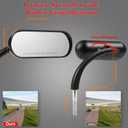 Black Sportster Mirrors Compatible with Street Glide Electra Glide Softail Dyna 1982-2019 2020 2021 2022 2023
