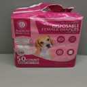 American Kennel Club Female Dog Wrap, Disposable Diapers with Wetness Indicator, Small, 50 Count (Small Waist Size 12 - 20 in)