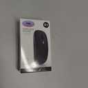 Bluetooth LED Wireless Mouse for MacBook Air iPad Pro Mac Laptop PC - Slim RGB Wireless Mouse, 3 Mode BT 5.2 & 2.4G USB-A/Type-C Connectivity Portable Mice with Jiggler Mode, Matte Black