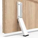 Kick Down Door Stoppers for Bottom of Door, No Drilling Door Stoppers, Door Holder to Keep Door Open (White)