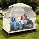 Eapele All Weather Shelter - Sports Tent with Detachable Top Cover and Sealed Floor for 1-2 People - Windproof and Rainproof Bubble Tent - 540 View and Mesh Windows