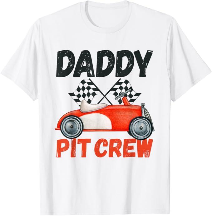 Race Car Birthday Party Racing Family Daddy Pit Crew T-Shirt, Small
