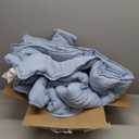 HIG Pre Washed Down Alternative Comforter for Twin - Reversible Chic Quilt Design - Lightweight for All Season - Blue Duvet Comforter, Sky Blue