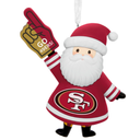 Hallmark NFL San Francisco 49ers Santa Fan Christmas Ornament, Gifts for Sports Fans 
