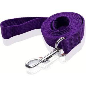Nylon Dog Leash 8 Feet Long, Walking Training Dog Leashes for Medium Large Dogs(1" X 8 ft, Purple)
