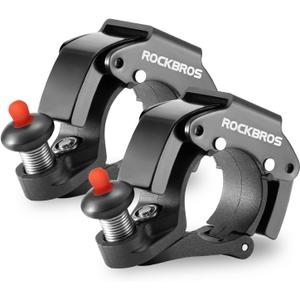 ROCKBROS Bike Bells Hidden MTB Bells Bicycle Bells for 22.2mm Handlebars, More Than 100dB, Clear & Long Sound Ringer, Mountain Bike, Scooter, Youth Bike (Black(2 Pack))