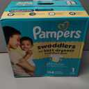 Pampers Swaddlers Diapers, Size 1 (8-14 lbs), 164 Count, Absorbent, Keeps Baby Dry and Comfortable, Skin Safe Disposable Baby Diaper