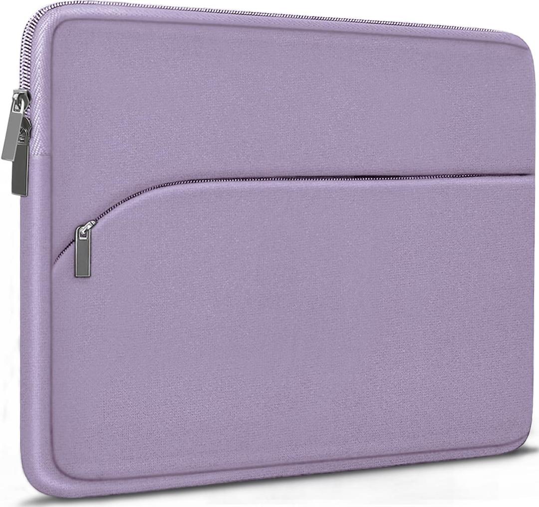 Laptop Sleeve 14 inch, Slim Portable Monitor Protective Cover with Front Pocket, Traveling Carrying Laptop Case Compatible for MacBook Air/Pro, HP, Dell, Lenovo, Acer, Lavender