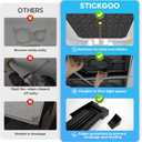 STICKGOO Black Drop Ceiling Tiles 2ft x 2ft, Glue Up Ceiling Panels 24 x 24in, Waterproof, Premium PVC to Prevent Breakage, 12 Pack Cover 48 Sq. Ft