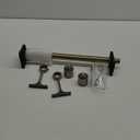 Lwiiom Antique Bronze Curtain Rods for Windows 16 to 28 Inch, 1 Inch Diameter Blackout Dapery Rod with Aluminum Cylinder Finials and Full Surround Brackets for Wall and Ceiling Mount