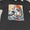 Catzilla Cat Japanese Art Funny Cat Gifts for Men Women Kid T-Shirt