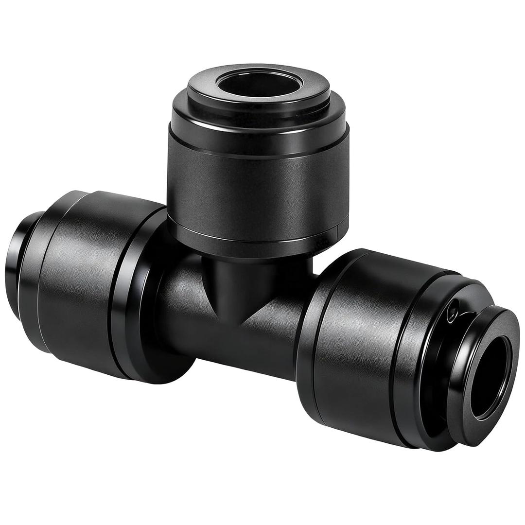 30 Pack 1/4 Inch Drip Irrigation Tee Fittings - 1/4'' Drip Line Push-to-Fit Connectors for 1/4 Inch Drip Irrigation Tubing Leak Free Lock T Parts for Drip Irrigation System