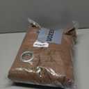 NICETOWN Linen Gold Brown Curtains for Living Room, Rustic Grommet Semi Sheer Linen Blend Privacy Assured with Light Filtering for Living Room/Bedroom, W55 x L96, 2 Panels