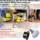 Handle Bushing with Bolt Kit Fits for Wacker Newer Style WP1540 WP1550 Plate Compactor -5100028928 Bolt, 5100004367 Bushing