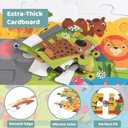 3 x Jumbo Floor Puzzle for Kids, Large Jigsaw Puzzles 35 Piece for Kids Ages 3-5,Preschool Learning & Education Toys, Gifts for 4-8 Year Old Boys and Girls (Jungle Animals), 15.7 x 31.5 inches