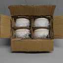LE TAUCI Ramekins with Lids, 4 oz Ramikin Set for Creme brulee, Souffle, Dipping Sauces, Ceramic Food Storage Containers Great for leftovers - 3.8 inch, Set of 4, Arctic White