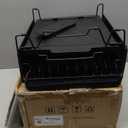 SNTD Dish Drying Rack - Large Dish Racks for Kitchen Counter, Expandable Dish Drainers with Cutlery Holder Stainless Steel Rustproof, Black