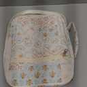 Bible Cover for Women, Large Quilted Case with Handle, Durable Bag and Carrying Case for Girls, Study Supplies Accessories, Christian Gift for Women (Spliced Flower, Large)