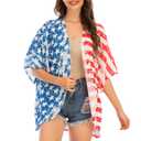 2 x Zando 2025 Beach Black Paisley Kimono Cover Up for Women Summer Hawaiian Shirts Holiday Style Coverups Resortwear Lightweight Sheer Open Front Cardigan Casual Daily Outfit Loose Capes X-L, L