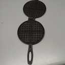 7 Inch Round Cast Iron Waffle Iron Plant Oil Care Two Piece Hinged Non Electric Waffle Maker for Indoor and Outdoor Picnics
