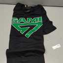 GAME 7 Men's Short Sleeve Lightweight Graphic Logo Crew Neck Cotton T-Shirt, L, Black
