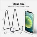 Kruodop 3 Pack 6 Inch Plate Stands for Display, Plate Holder Display Stand, Picture Frame Stand Black Metal Frame Holder Stands for Book,Small Easel,Decorative Plate,Photo and Platter,Tabletop Art