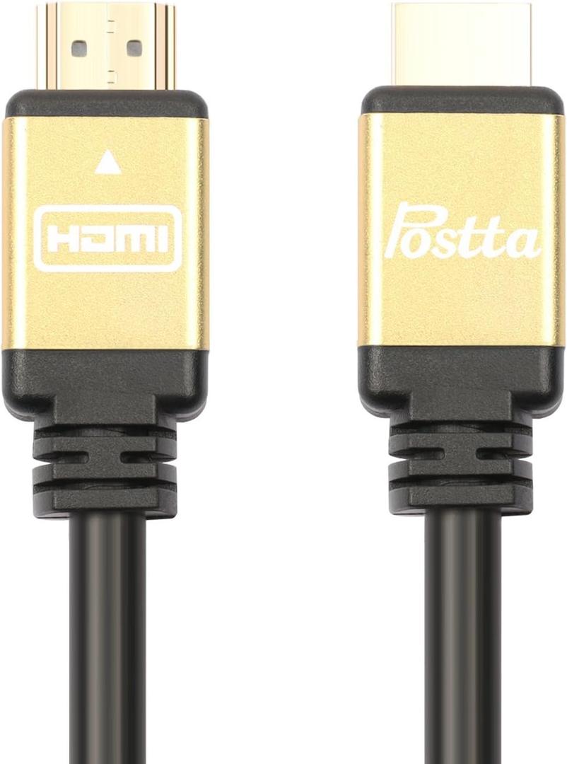 Postta HDMI 2.0V Cable(20 Feet) Support 4K 2160P,1080P,3D,Audio Return and Ethernet - 1 Pack(Golden) (20FT)