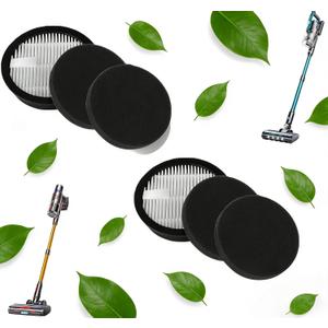 6-Pcs HEPA Replacement Filters for AFNOP Acevac11 Cordless Vacuum, 2 HEPA and 4 Sponge Filter Kit, Compatible with AFNOP Acevac11 Vacuum Cleaner
