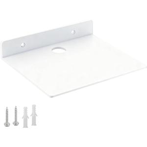 Small Shelf for Wall, 5 Inch, Metal Floating Shelves for Echo, Cameras, Small Speaker Wall Mount Shelves (White 1pcs)