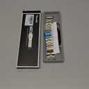 No Gaps Bands Compatible with Samsung Galaxy Watch Watch 8 40mm/44mm/Classic 46mm 2025, Stainless Steel Metal Replacement No Gap Band Women Men Large Small (Silver + Gold)