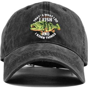 Funny Retro Baseball Cap If I am Missing I Will go Fishing Sun Protection and Windproof Gifts for Fishing and Outdoor Sports Enthusiasts Dark Grey