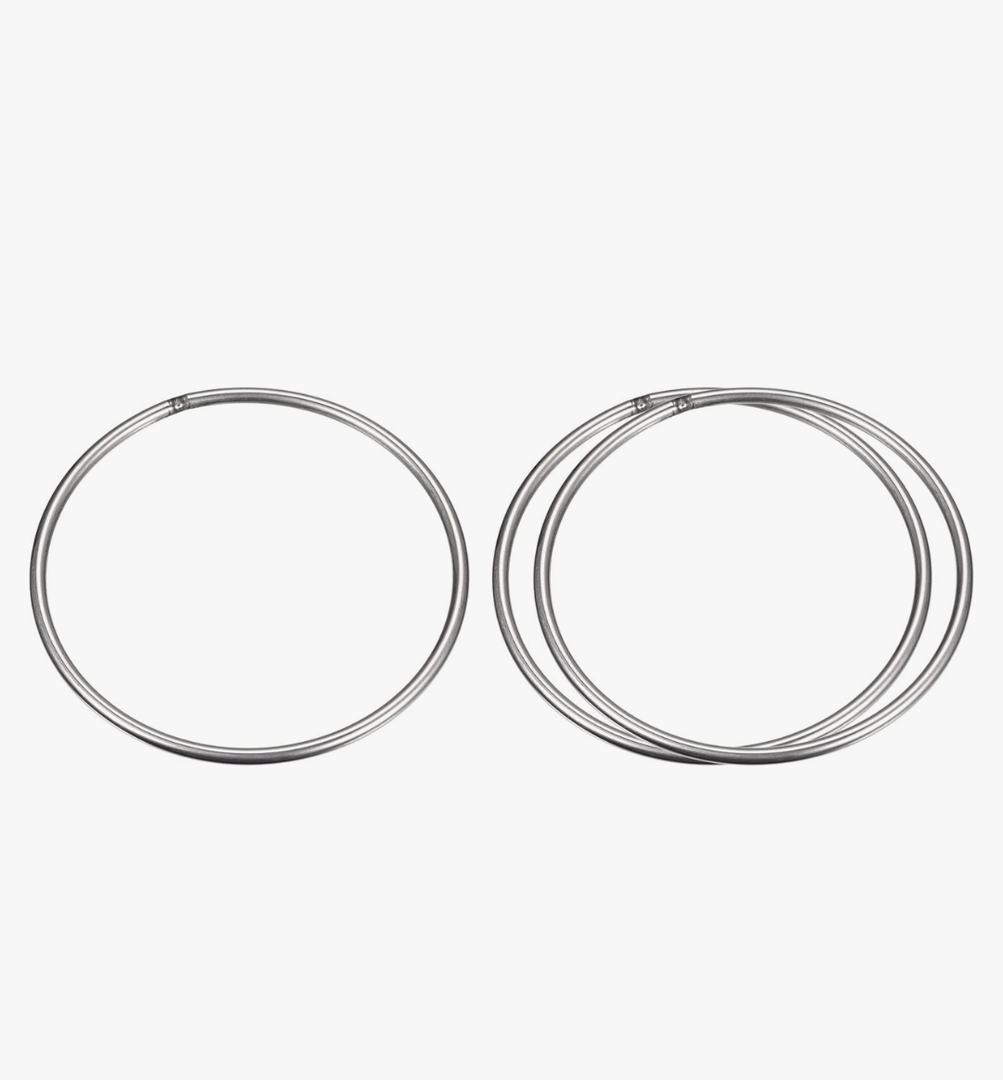 uxcell Stainless Steel O Rings, Multi-Purpose Metal Weld O-rings Round Rings for Hardware Luggage Accessories