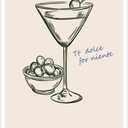 3 x Vintage Green Cocktail Poster Matini Quote Wall Art Bar Cart Posters Retro Drinks Canvas Prints Preppy Room Decor Aesthetic Home Kitchen Decoration16x24inch Unframed (PIK08)