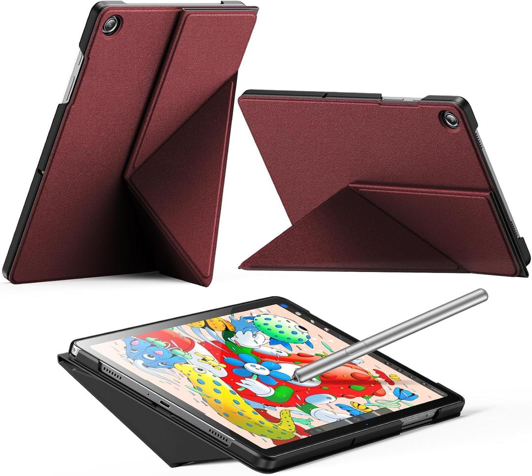 INFILAND Case for Samsung Galaxy Tab A9+/A9 Plus 11 Inch 5G, Slim Foldable Book-Style Cover with Horizontal and Vertical Stand, Protective Case for Galaxy Tab A9 Plus Tablet,Burgundy