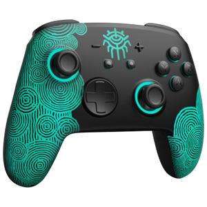 FUNLAB Switch2 Pro Controller Wireless Compatible with Switch 2/OLED, Hall Effect Controller with RGB, Firefly Switch Controles with NFC Function, Black Bluetooth Remote Gamepad with 7 LED Colors/Paddle/Turbo/Motion