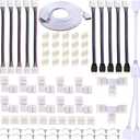 4 Pin LED Strip Connector Kit for 5050 RGB(NOT RGBIC) 10mm LED Light Strip,Include 8 Types of Solderless Accessories,Provide Most of Parts for DIY Lighting Project