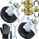 GELASKA 2 Pack Pre-Greased 918-0624b Spindle Assembly with 756-04129 Idler Pulley 954-04060C Belt Replaces 918-0624B, 618-0624, 618-0659, 918-0624A for MTD LT542G, LT 542H, LT942H Mis Tool