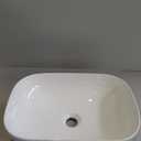 J-FAMILY 18.3'' x 13'' Bathroom Vessel Sink Above Counter White Porcelain Ceramic Sink Bowl Vanity Sink Lavatory Art Basin