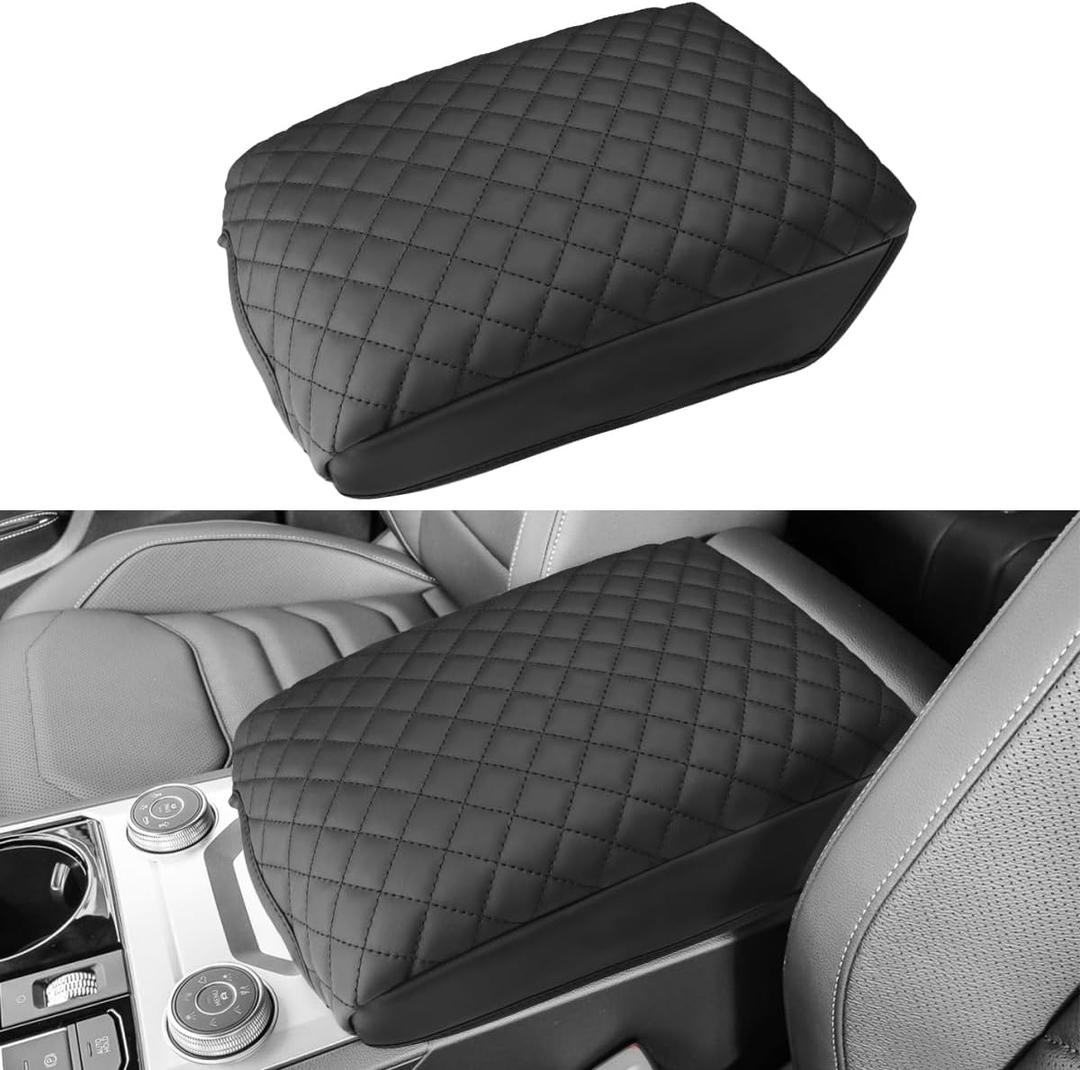 INTGET for 2026 Volkswagen/VW Atlas Center Console Cover 2024 Cushion Arm Rest Cover Middle Console Cover Central Armrest Lid Protector for 2024 Volkswagen VW Atlas Interior Accessories 2025