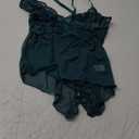 Women Lingerie Sheer Lace Mini Babydoll Teddy Sexy Bodysuit Backless Sleepwear (Green), X