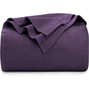 Utopia Bedding Plum 100% Cotton Blanket [Queen Size - 90x90 Inch] 350GSM Lightweight, Soft and Breathable Thermal Blanket for All Seasons Pack Of 6