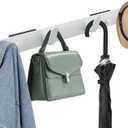 MUTUACTOR Magnetic Hooks,Strong Magnetic Hooks Heavy Duty for Hanging,Large White Magnetic Coat Rack Hanger Hooks for Metal Door,Metal Cabinet,Hat,Towel,Key Rack,Door Magnet Hanger for Coat(4 Hooks)